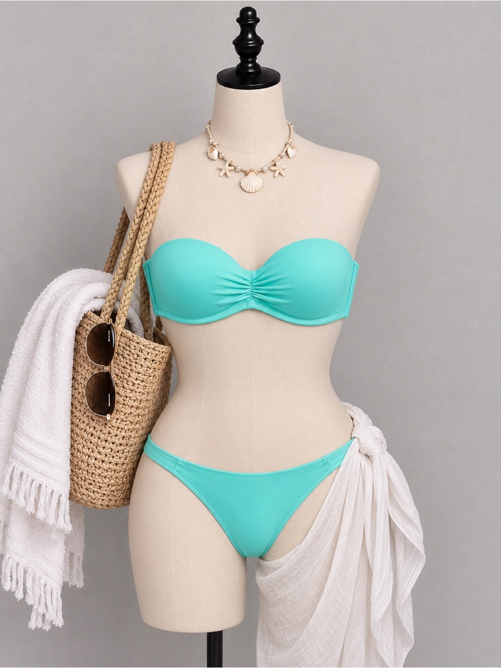 Victoria's Secret Turquoise Strapless Bikini Top